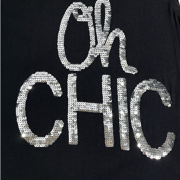 Silver Sequined “Oh Chic” top - Picture 5 of 6